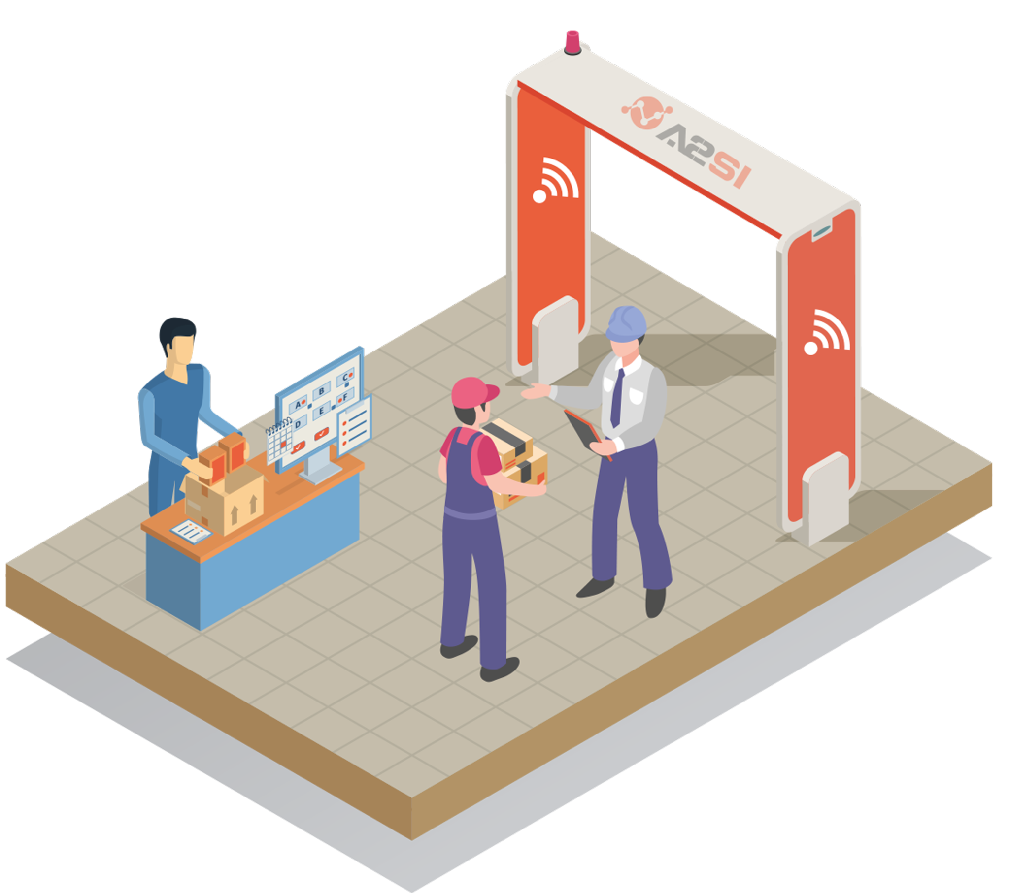 Suivi des stocks avec portique RFID